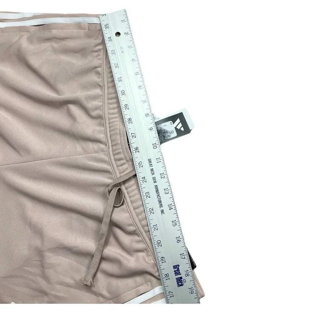 adidas Men's Beige Sweatpants with White Stripes